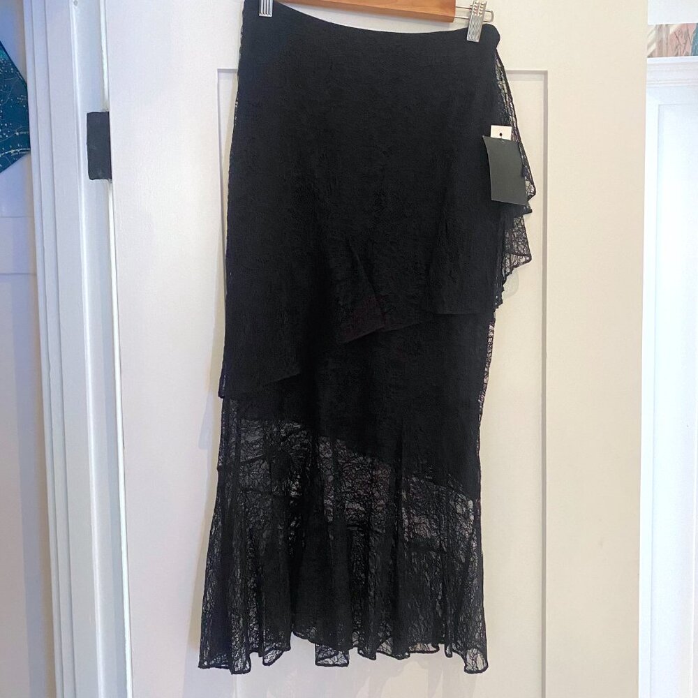 CUSHNIE - Midi Skirt - Black